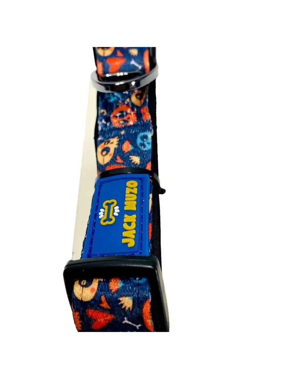Blue Dog Collar Jack Muzo with Skeleton Bones Design, New Medium Dogs 12